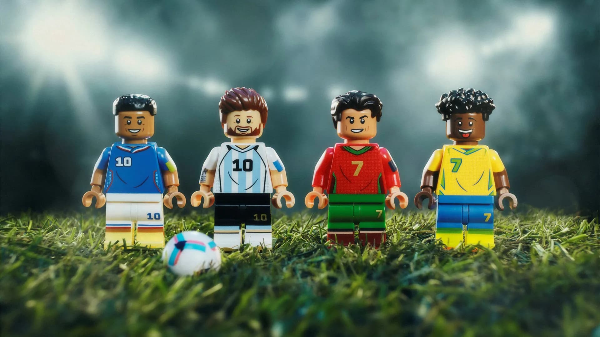 Christiano Ronaldo & Messi Join Forces with Kylian Mbappe & Vinicius Jr in Iconic LEGO World Cup Ad